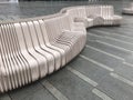 Resin benches on the square