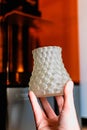 Resin 3d printed vase, detail and precision with a sla 3d printer Royalty Free Stock Photo