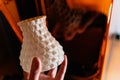 Resin 3d printed vase, detail and precision with a sla 3d printer Royalty Free Stock Photo