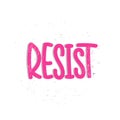 Resist lettering vector