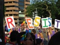 Resist Sign at the Parade