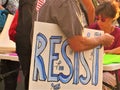 Resist sign at protest