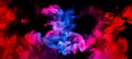 Resistance of blue and red smoke in slow motion Royalty Free Stock Photo