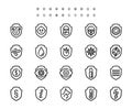 Resistance, Protection from External Influence and Guarding Related Icon Set