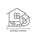 Resistance to dampness linear icon