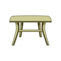 resistant plastic table cartoon vector illustration Royalty Free Stock Photo