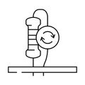 resistor replacement electronics line icon vector illustration