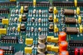 Resistors and electronics on board. Royalty Free Stock Photo