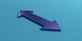 Resize arrow blue color. 3D icon rendering illustration