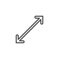 Resize arrow line icon