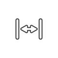 Resize arrow line icon