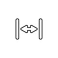 Resize arrow line icon