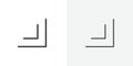 Resize down icon flat and simple set design