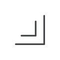 Resize down icon flat and simple set design