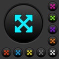 Resize full alt dark push buttons with color icons