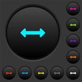 Resize horizontal dark push buttons with color icons