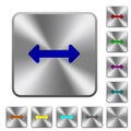 Resize horizontal rounded square steel buttons