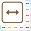 Resize horizontal simple icons