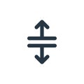 resize icon vector from arrows concept. Thin line illustration of resize editable stroke. resize linear sign for use on web and