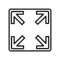 Resize icon vector isolated on white background, Resize sign , l