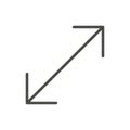 Resize icon vector. Line stretch symbol.