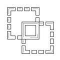 Resize image line icon.