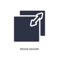 resize square icon on white background. Simple element illustration from measurement concept Royalty Free Stock Photo