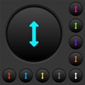 Resize vertical dark push buttons with color icons