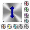 Resize vertical rounded square steel buttons