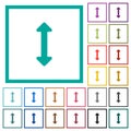 Resize vertical flat color icons with quadrant frames