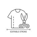 Resizing clothes linear icon Royalty Free Stock Photo