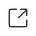 resizing icon vector from interface concept. Thin line illustration of resizing editable stroke. resizing linear sign for use on