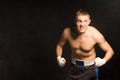 Resolute young boxer Royalty Free Stock Photo
