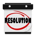 Resolution New Year Promise Vow Achieve Goal Resolved Mission Ca