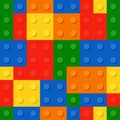 Resolution and quality seamless background from a colored plastic bricks. Royalty Free Stock Photo