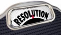 Resolution Word Scale New Year Commitment Lose Weight