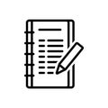 Black line icon for Resolutions, decision and settlement