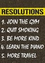 Resolutions for new year. Royalty Free Stock Photo