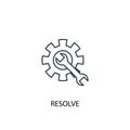 Resolve concept line icon. Simple