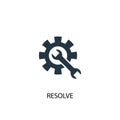 Resolve icon. Simple element