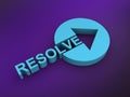 resolve word on purple Royalty Free Stock Photo