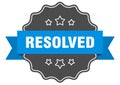 resolved label. resolved isolated seal. sticker. sign Royalty Free Stock Photo