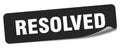 resolved sticker. resolved label Royalty Free Stock Photo