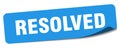 resolved sticker. resolved label Royalty Free Stock Photo