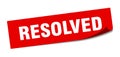 resolved sticker. square isolated label sign. peeler Royalty Free Stock Photo