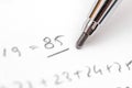 Resolving Algebra Equations Test Royalty Free Stock Photo