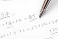 Resolving Algebra Equations Test Royalty Free Stock Photo