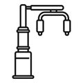 Resonance face machine scan icon outline vector. Patient examination