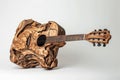 Resonant Acoustic wooden guitar. Generate Ai