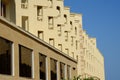 Resort architecture in Egypt. Hotel and palm trees Royalty Free Stock Photo